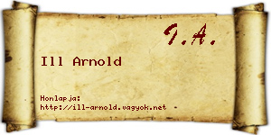 Ill Arnold névjegykártya